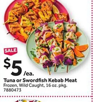 Tuna or Swordfish Kebab Meat at Stop & Shop