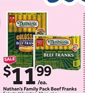 Nathan's Family Pack Beef Franks