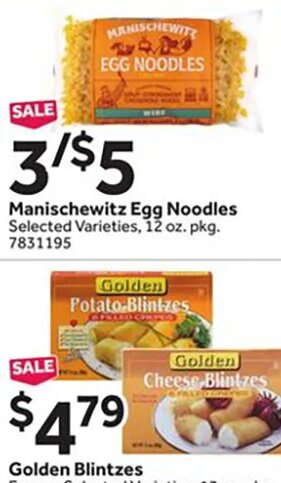 Manischewitz Egg Noodles at Stop & Shop