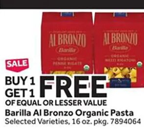 Barilla Al Bronzo Organic Pasta