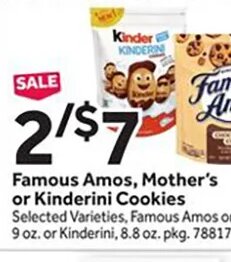 Famous Amos or Kinderini Cookies