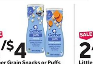 Gerber Grain Snacks or Puffs