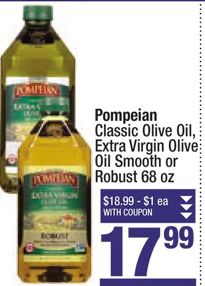 Pompeian Classic Olive Oil, Extra Virgin Olive Oil Smooth or Robust at Super King Markets