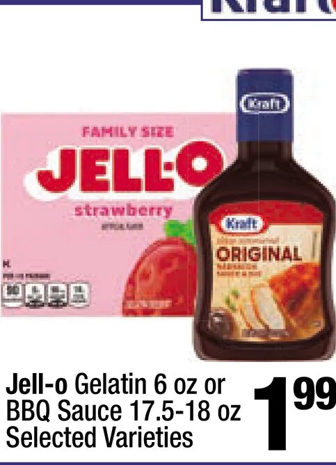 Jell-o Gelatin or BBQ Sauce at Super King Markets