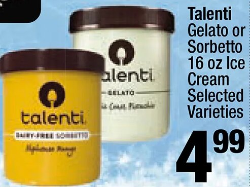 Talenti Gelato or Sorbetto