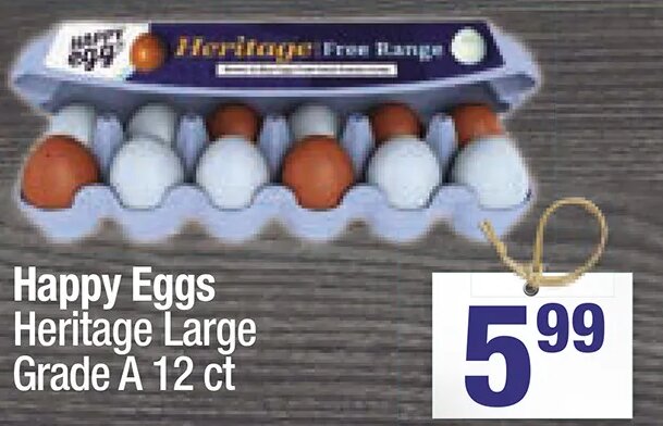 Happy Eggs Heritage Large Grade A
