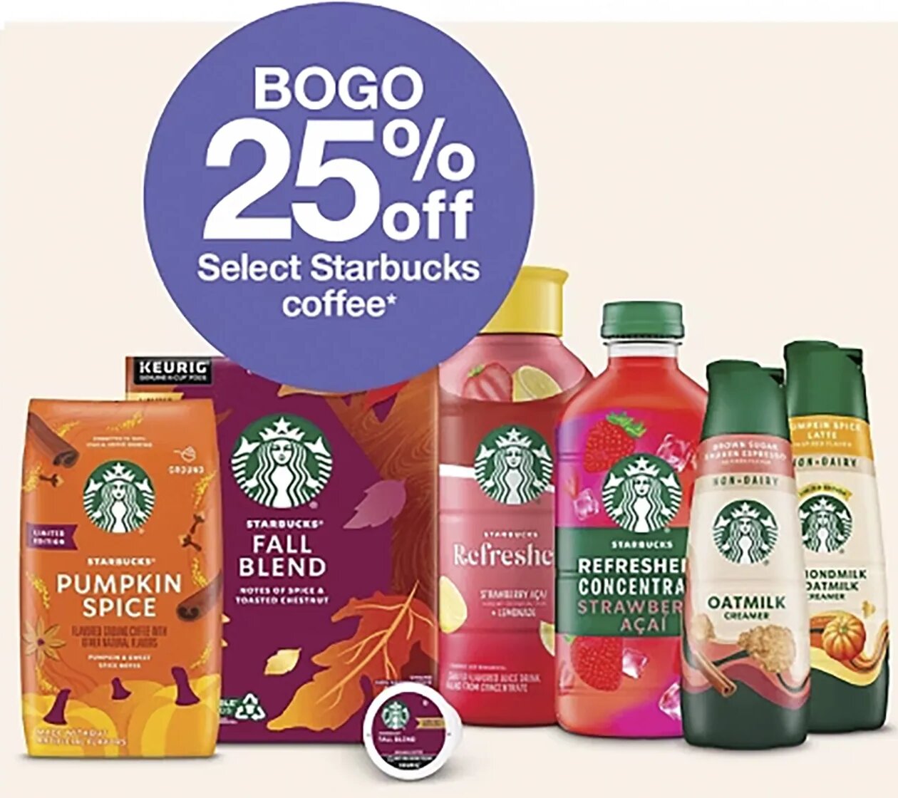 Select Starbucks coffee