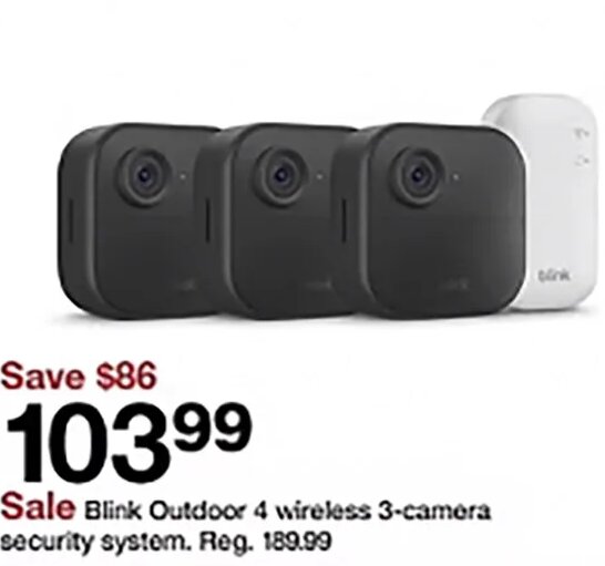 Blink Outdoor 4 wireless 3-camera security system