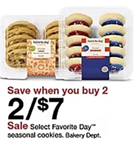 Select Favorite Day seasonal cookies