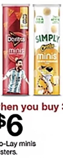 Select Frito-Lay minis snack canisters