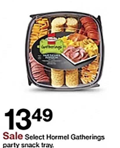 Hormel Gatherings party snack tray at Target