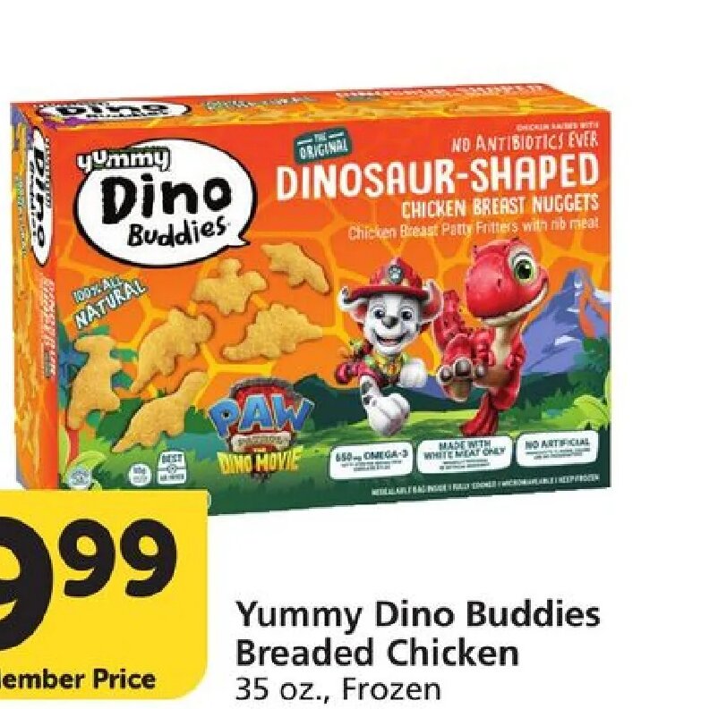 Yummy Dino Buddies Breaded Chicken