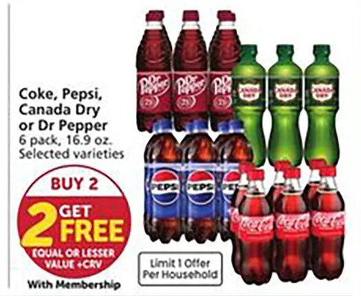 Coke, Pepsi, Canada Dry or Dr Pepper