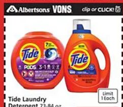Tide Laundry Detergent at Vons