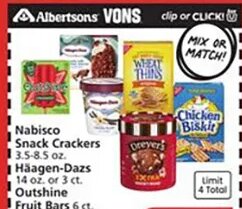 Nabisco Snack Crackers at Vons