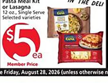 Rana Pasta Meal Kit or Lasagna