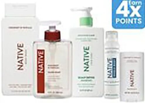 Native Haircare, Deodorant, Body Wash, Lotion