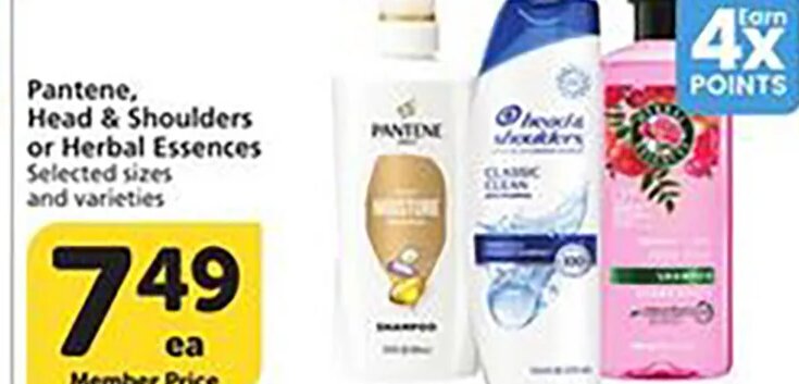 Pantene, Head & Shoulders or Herbal Essences at Vons