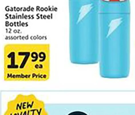 Gatorade Rookie Stainless Steel Bottles at Vons