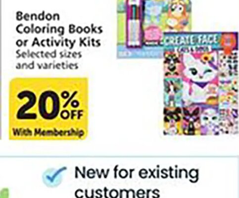 Bendon Coloring Books or Activity Kits