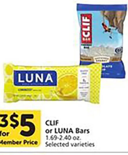 CLIF or LUNA Bars