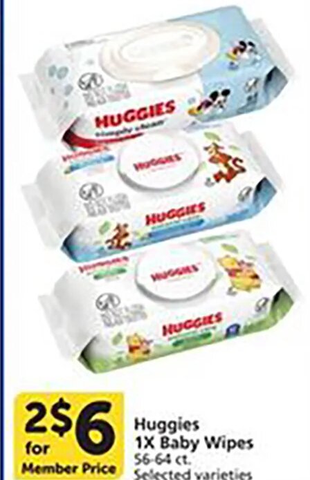Huggies Baby Wipes at Vons