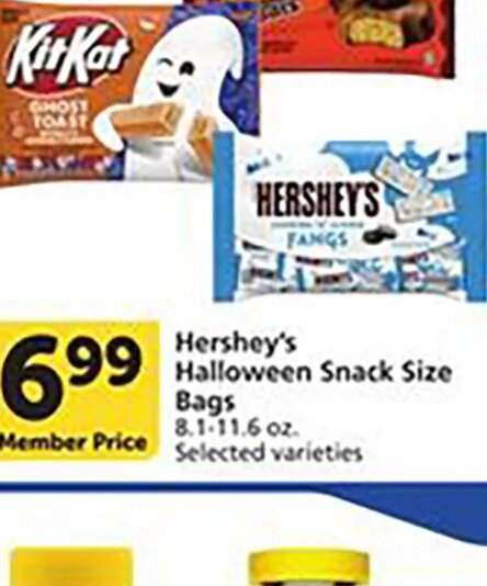 Hershey's Halloween Snack Size Bags at Vons