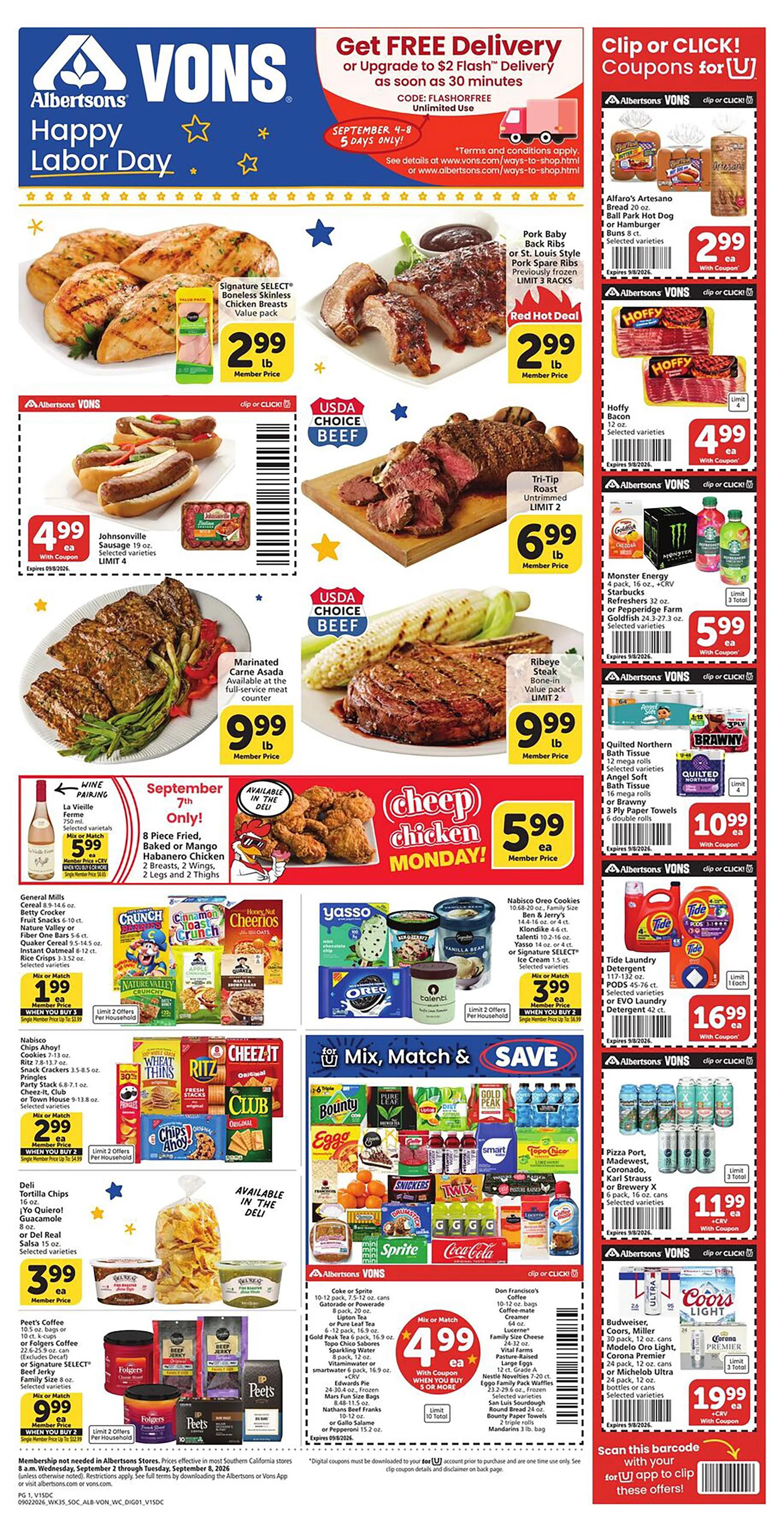 Vons Weekly Ad Page 1