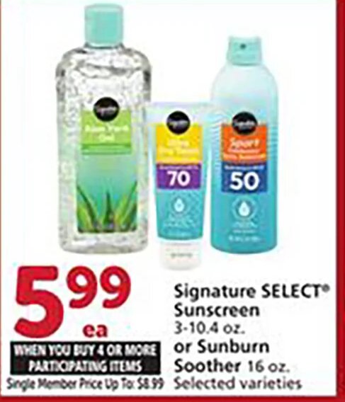 Signature SELECT Sunscreen or Sunburn Soother