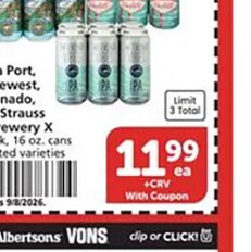 Pizza Port, MadeWest, Coronado or Brewery X at Vons
