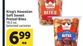 King's Hawaiian Soft Sweet Pretzel Bites