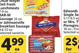 Oscar Mayer Deli Fresh or Breakfast Sausage at Vons