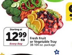 Fresh Fruit or Vegetable Tray