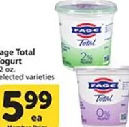 Fage Total Yogurt at Vons