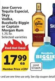 Jose Cuervo, Skyy or BuzzBallz