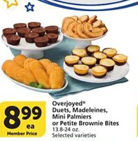 Overjoyed Duets, Mini Palmiers or Brownie Bites
