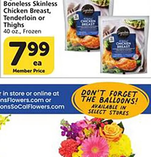 Signature SELECT Boneless Skinless Chicken Breast, Tenderloin or Thighs at Vons