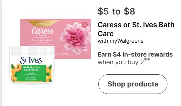 Caress or St. Ives Bath Care