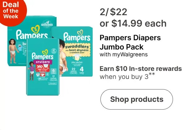 Pampers Diapers Jumbo Pack at Walgreens