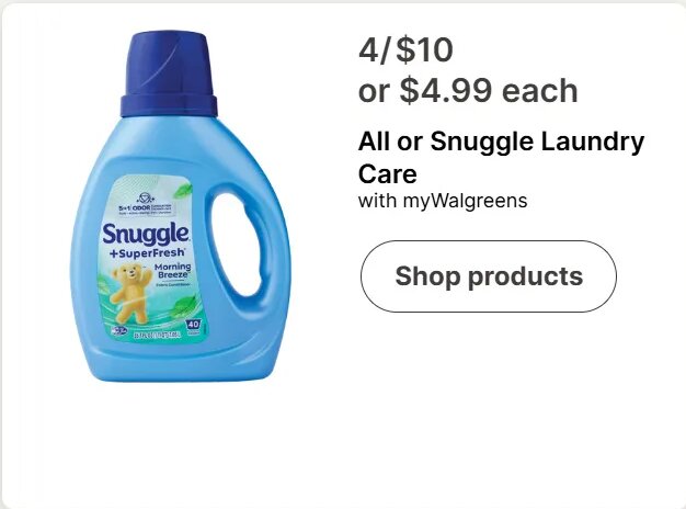 All or Snuggle Laundry Care at Walgreens