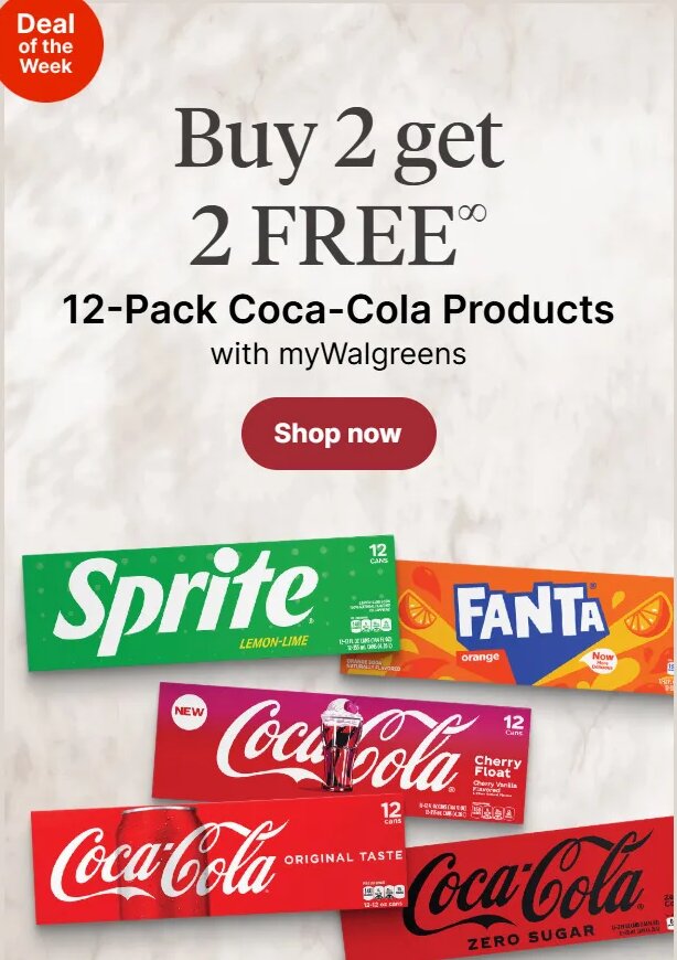 12-Pack Coca-Cola Products