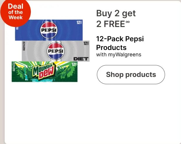 12-Pack Pepsi Products