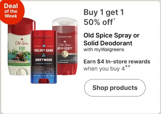 Old Spice Spray or Solid Deodorant