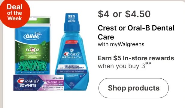 Crest or Oral-B Dental Care