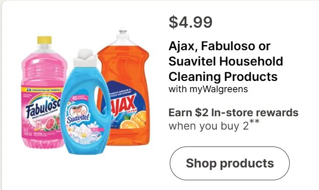 Ajax, Fabuloso or Suavitel Household Cleaning Products