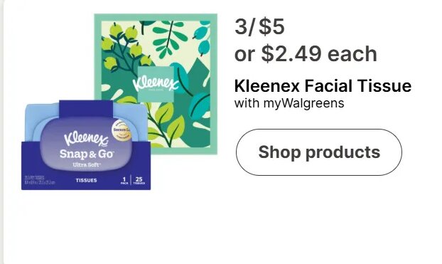 Kleenex Facial Tissue at Walgreens