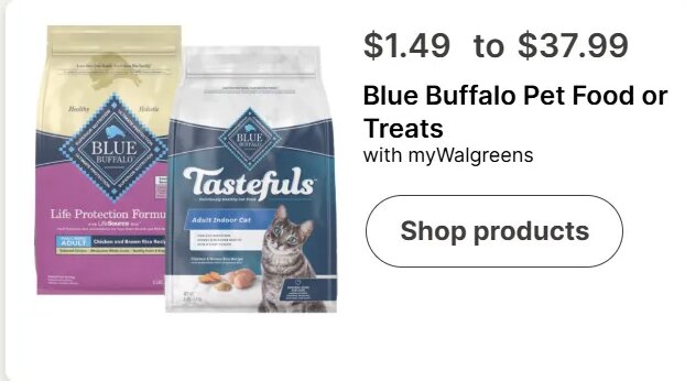 Blue Buffalo Pet Food or Treats