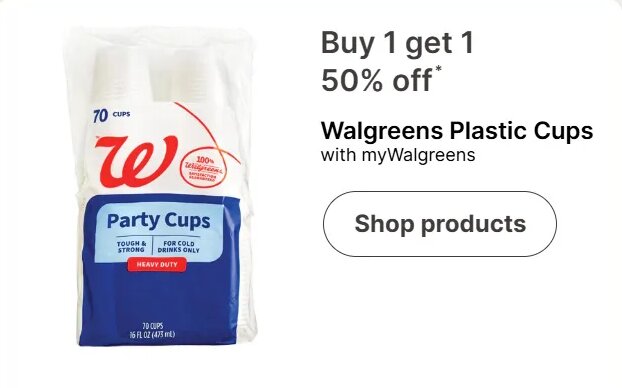 Walgreens Plastic Cups