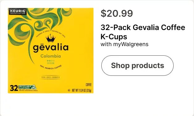 32-Pack Gevalia Coffee K-Cups