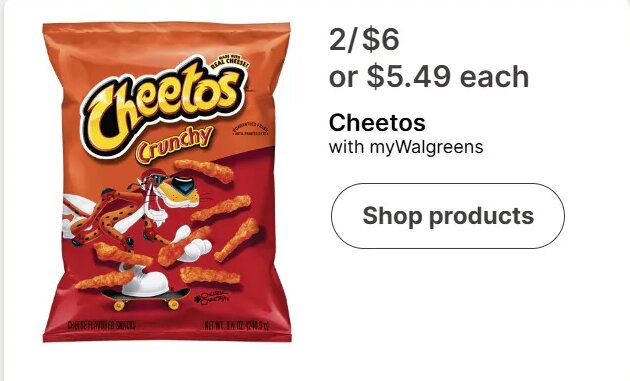 Cheetos at Walgreens
